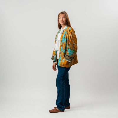 Reversible Vintage Kantha Coat - #18