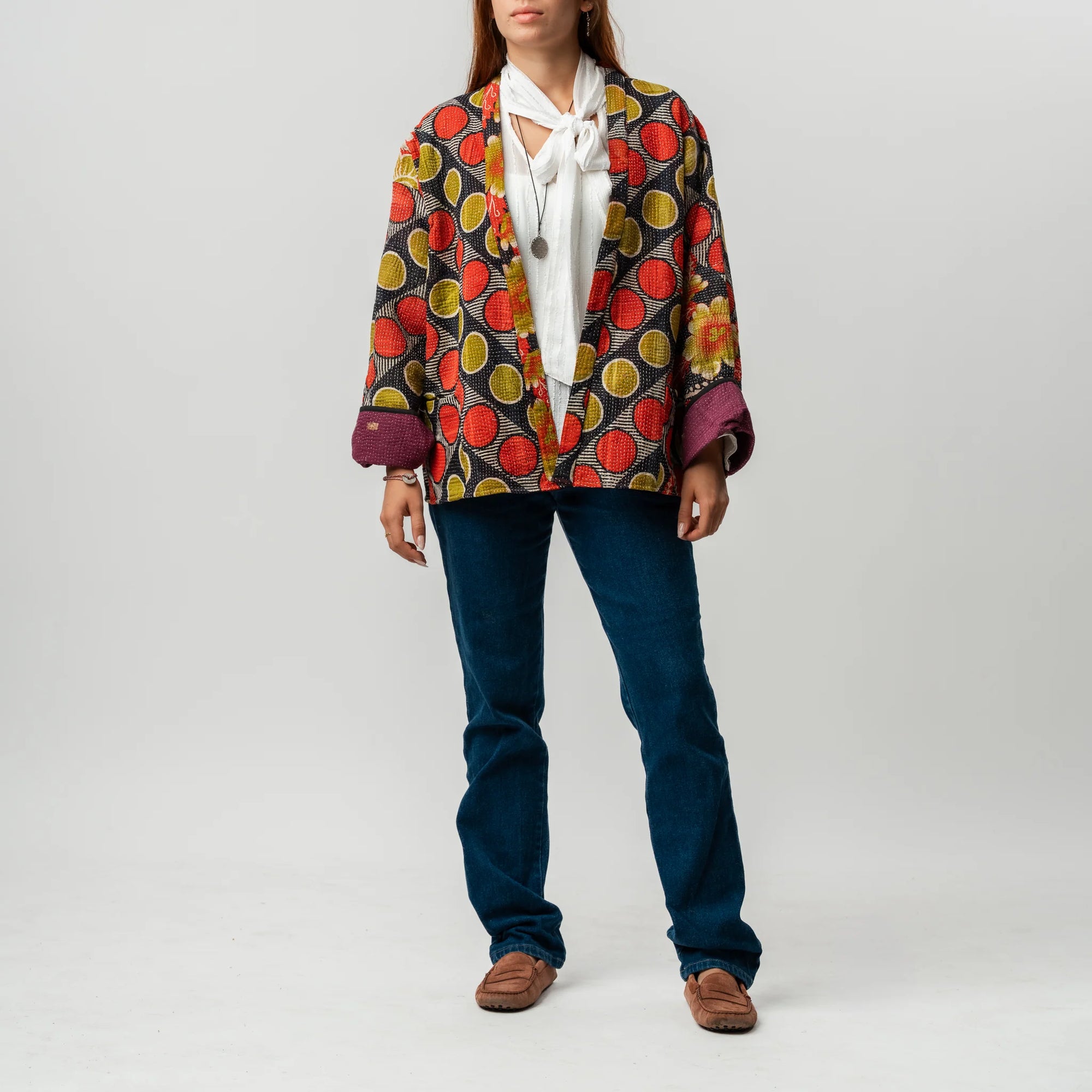 Reversible Vintage Kantha Coat - #5