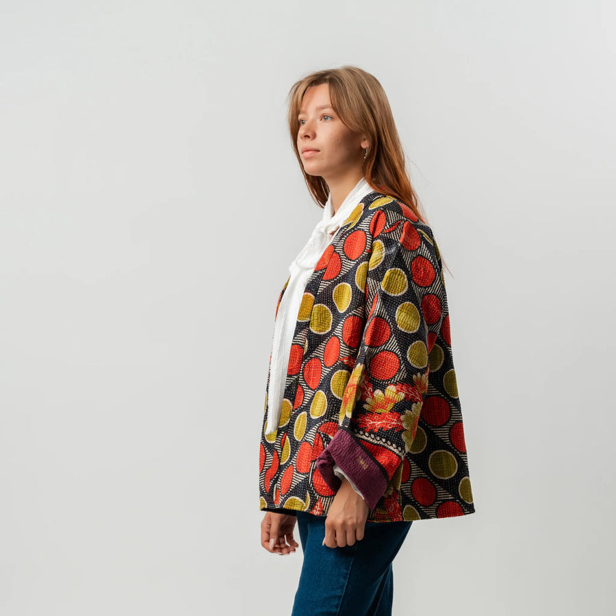 Reversible Vintage Kantha Coat - #5