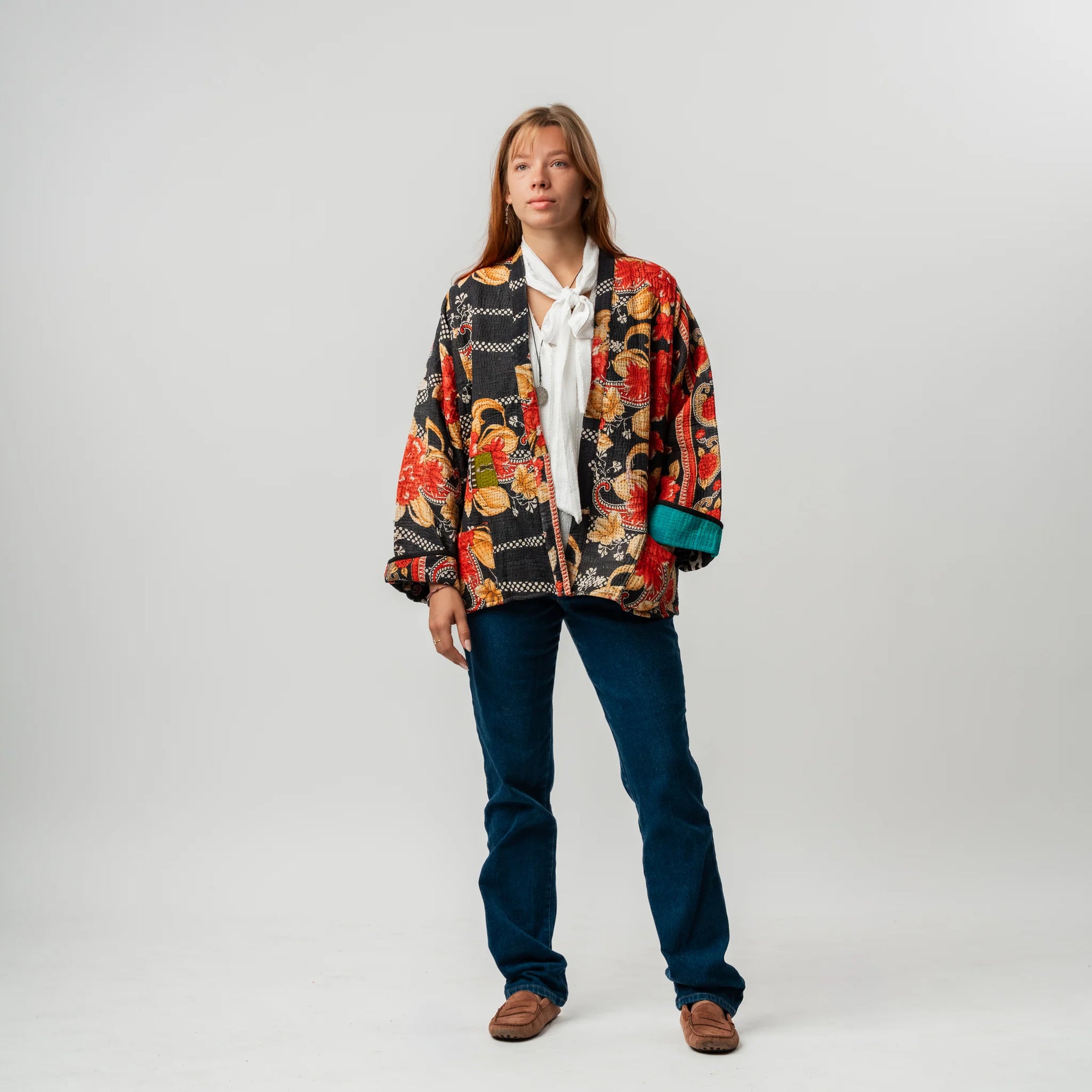 Reversible Vintage Kantha Coat - #6