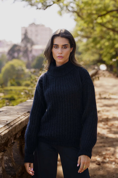 Robin Mohair Knit - Balck