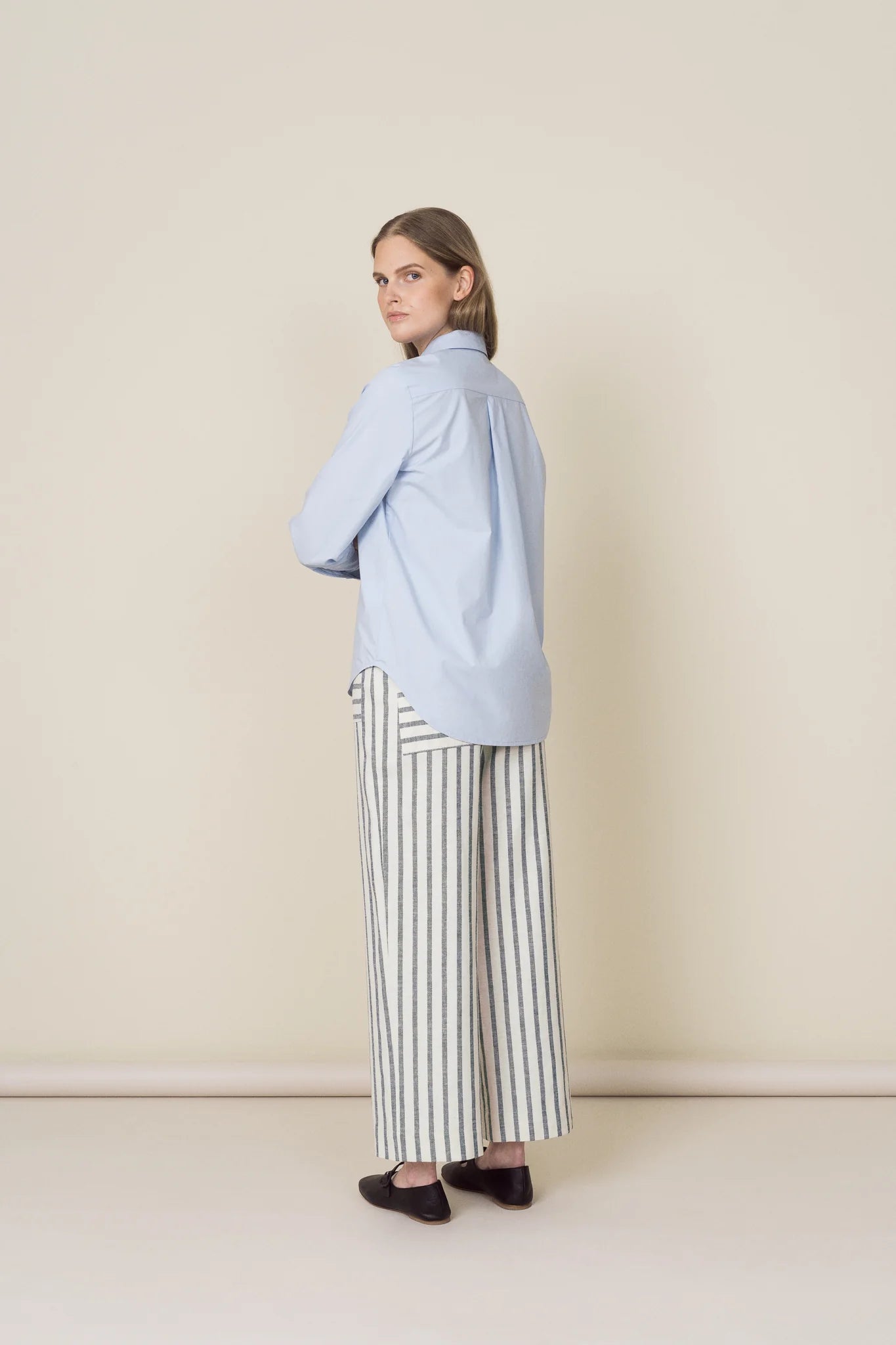 Striped Twill Trousers