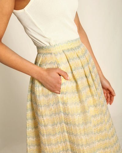 Nani Skirt Onda - Ecru/Yellow/Lime/Blue