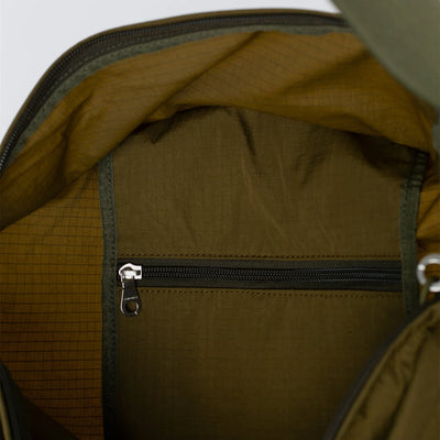 Grid Expandable Tote Bag  - Olive