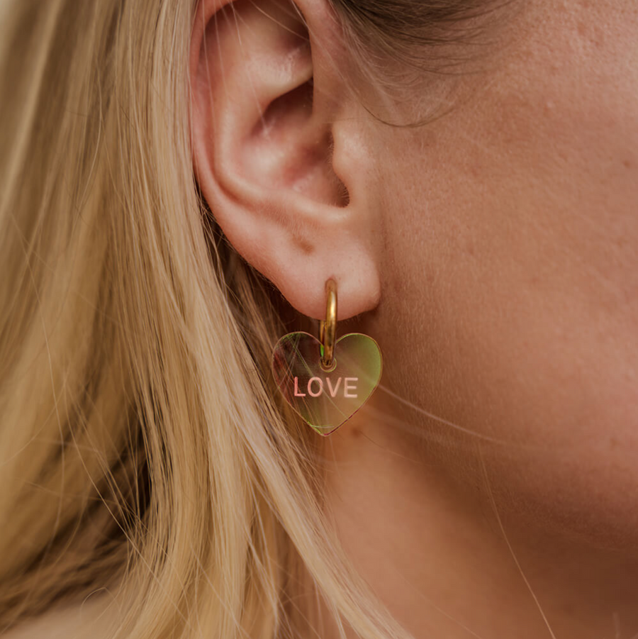 Sydän-korvikset - hologram