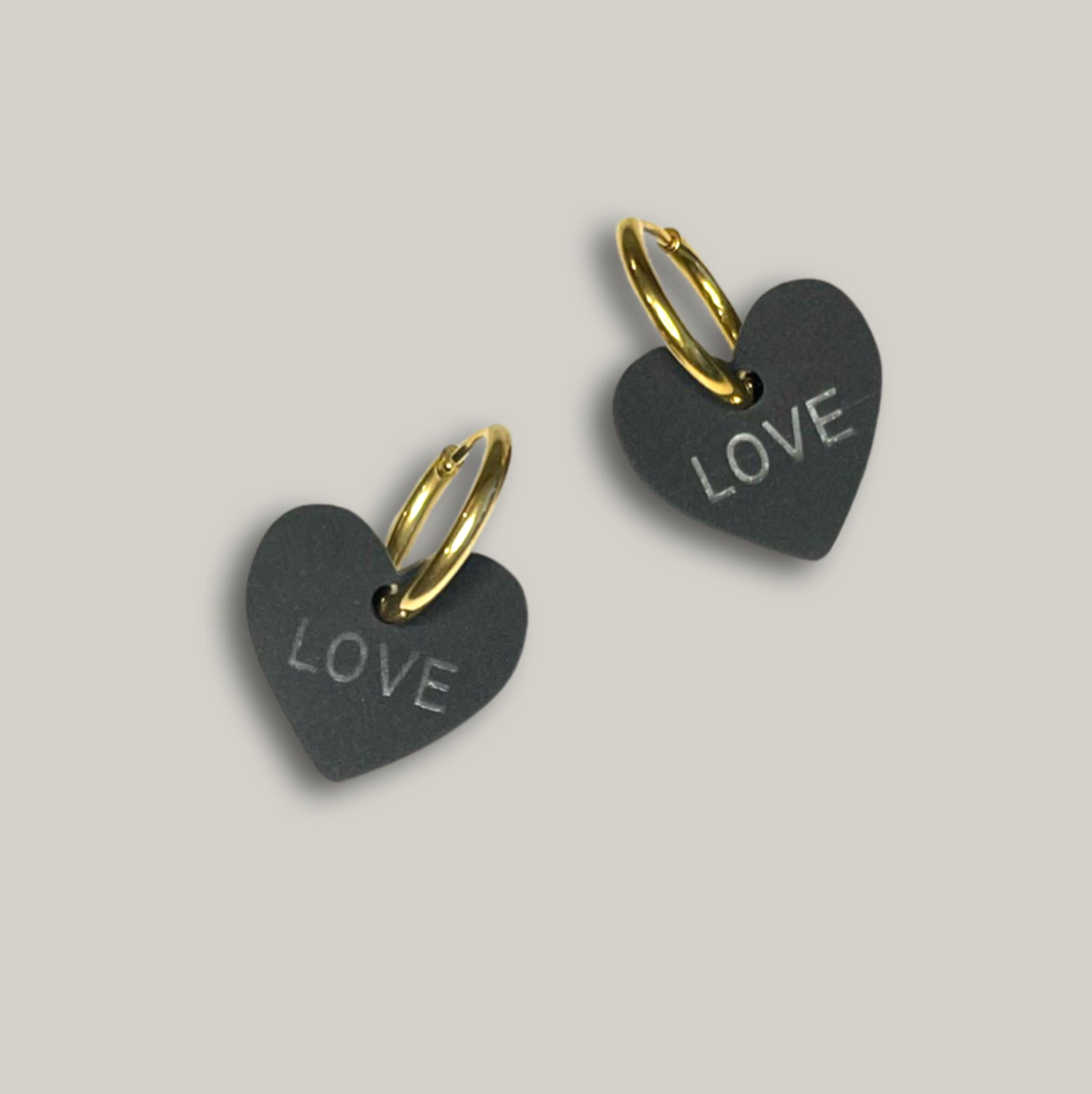 Sydän-korvikset - musta