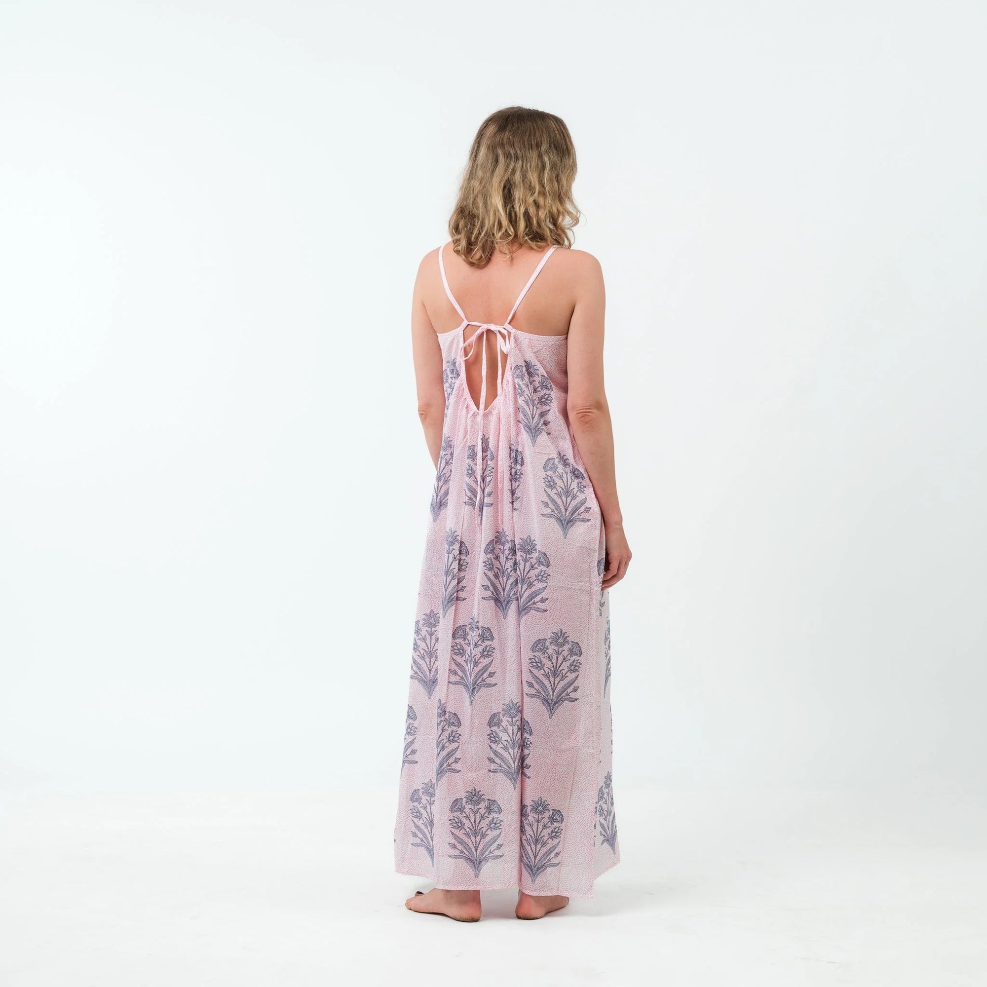 Spaghetti Maxi Dress - Bouquet & Dots