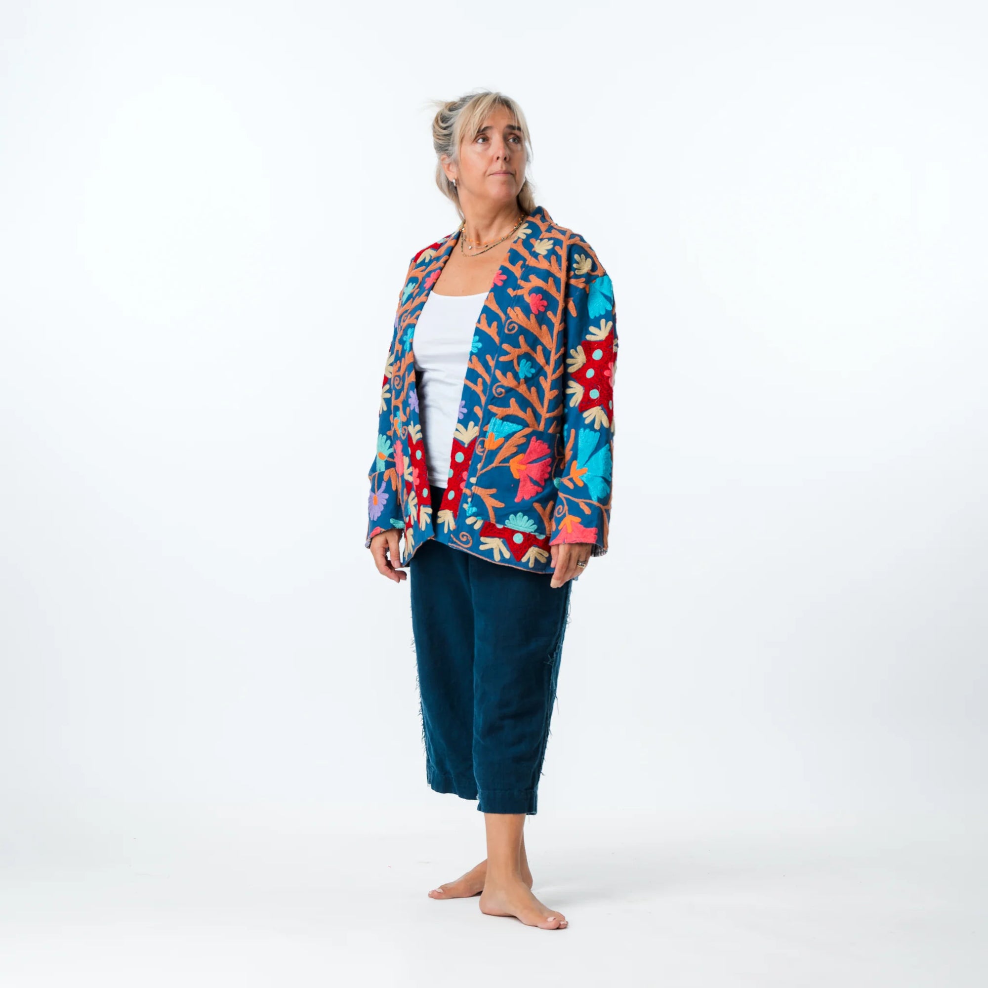 Suzani Coat Vintage - Blue