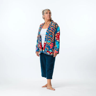 Suzani Coat Vintage - Blue