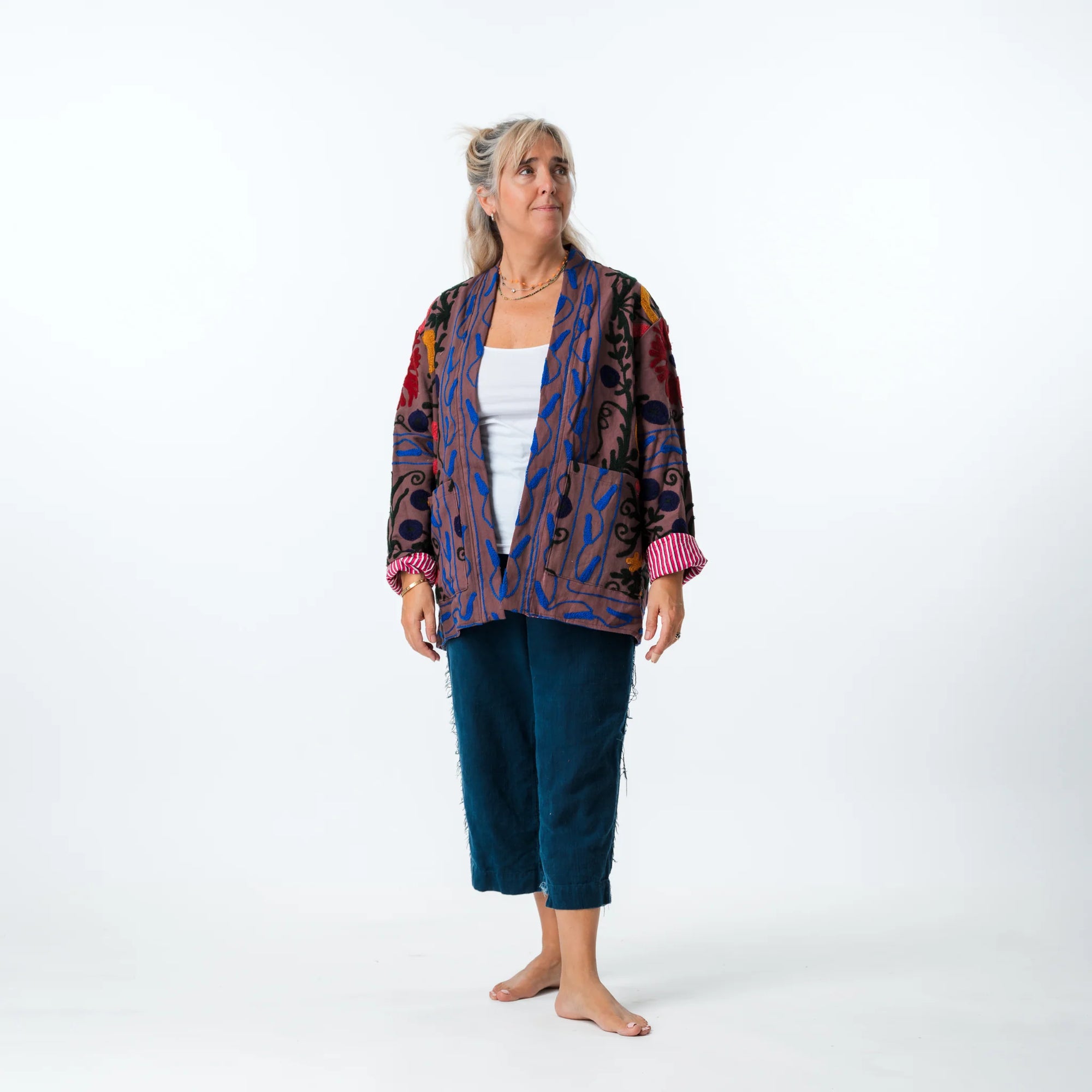 Suzani Coat Vintage - Purple