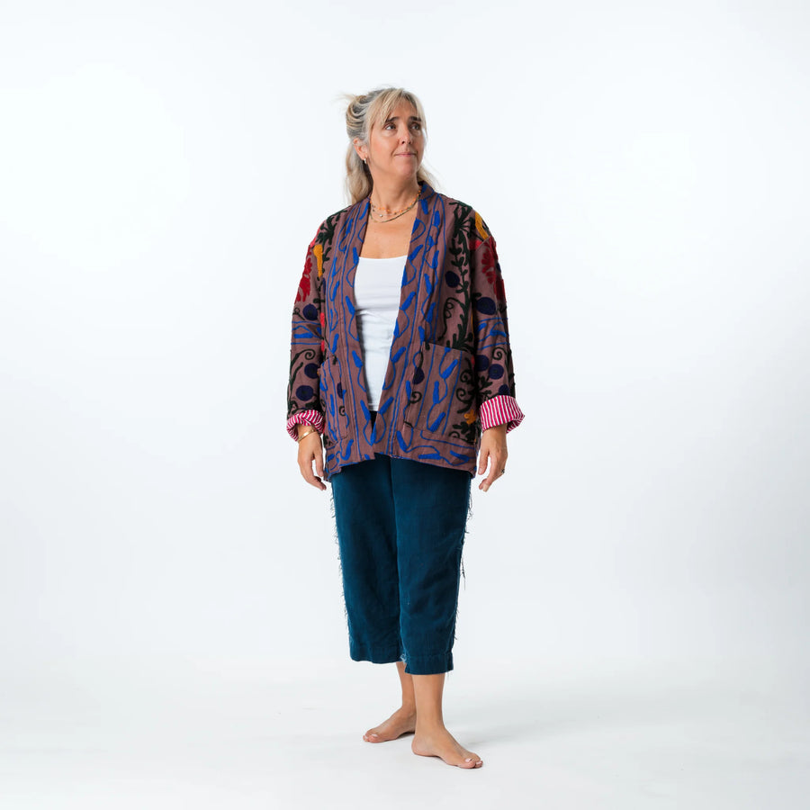 Suzani Coat Vintage - Purple