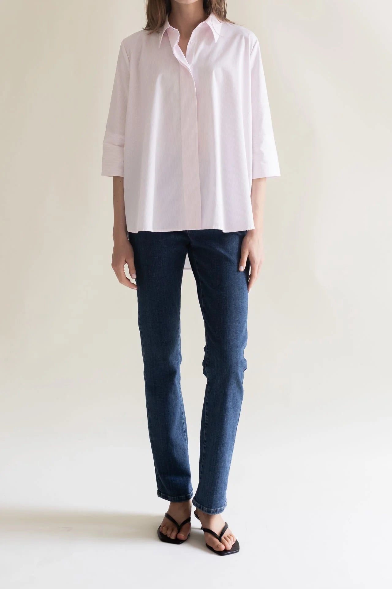 Classic Shirt W/ Twist Soft Pink