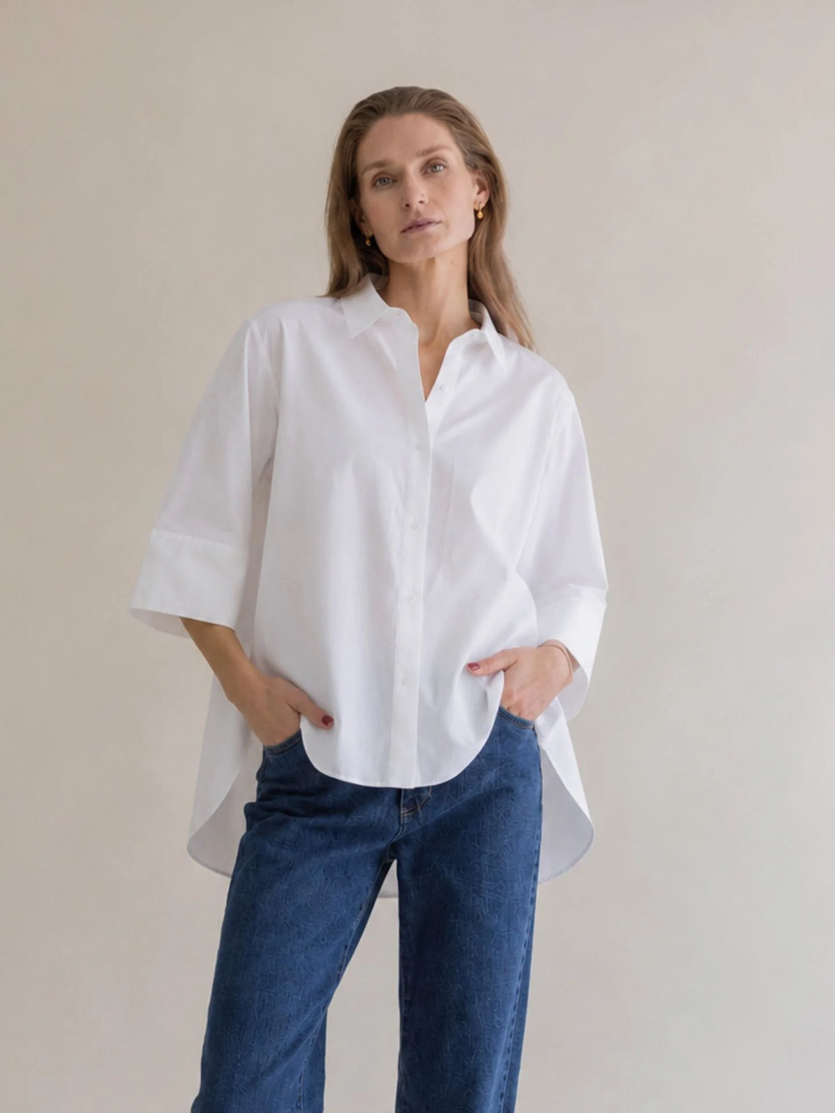 Classic Shirt W/Twist White