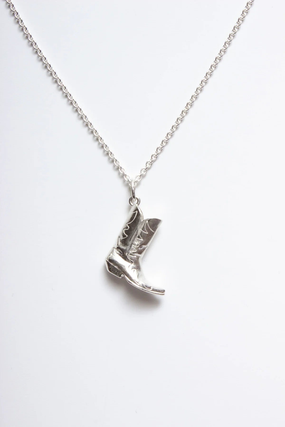 The Bigger Boot Necklace - Silver