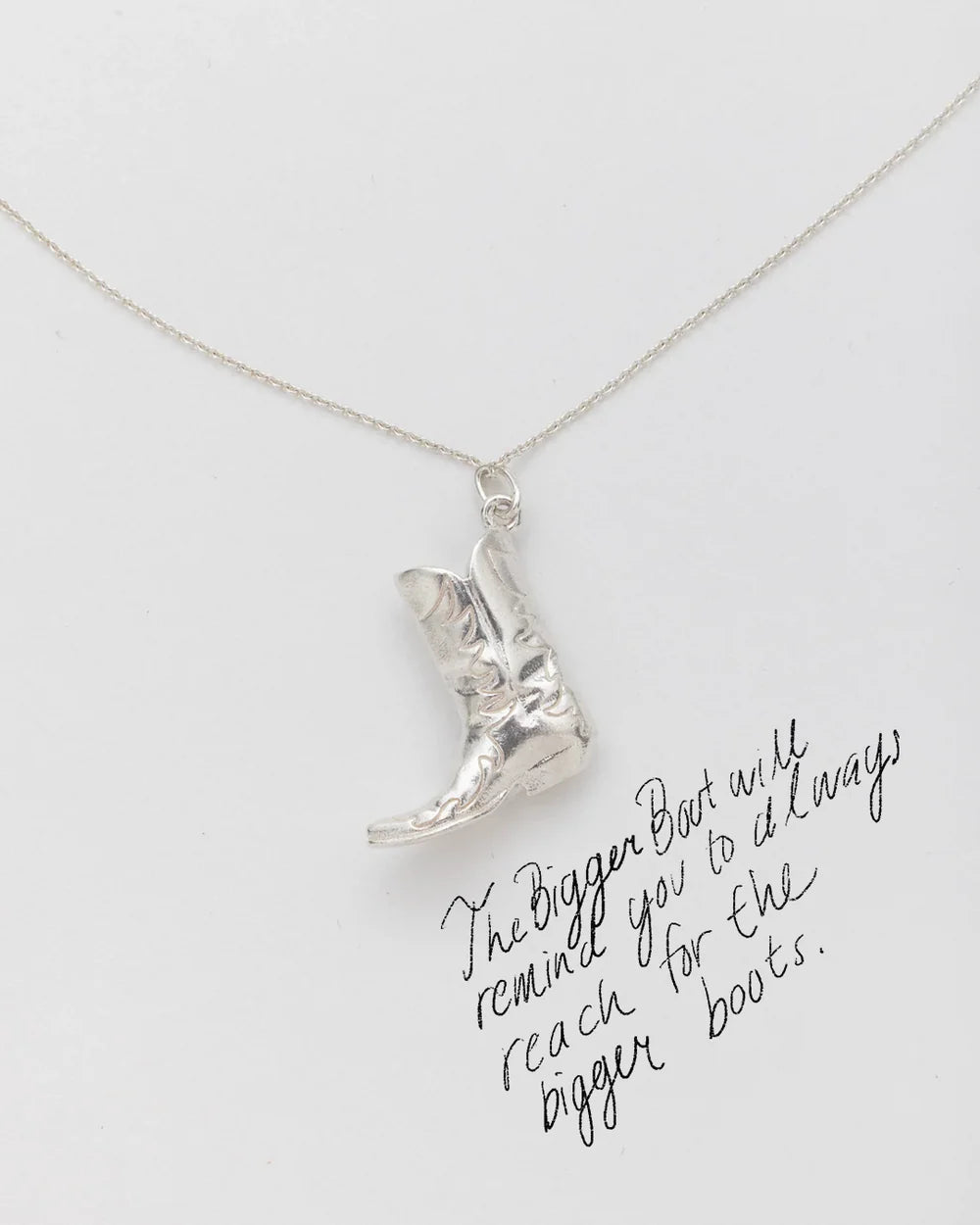 The Bigger Boot Necklace - Silver