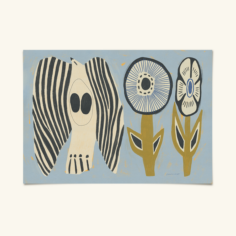 Botanical Friends and Eggs - A4 Printti