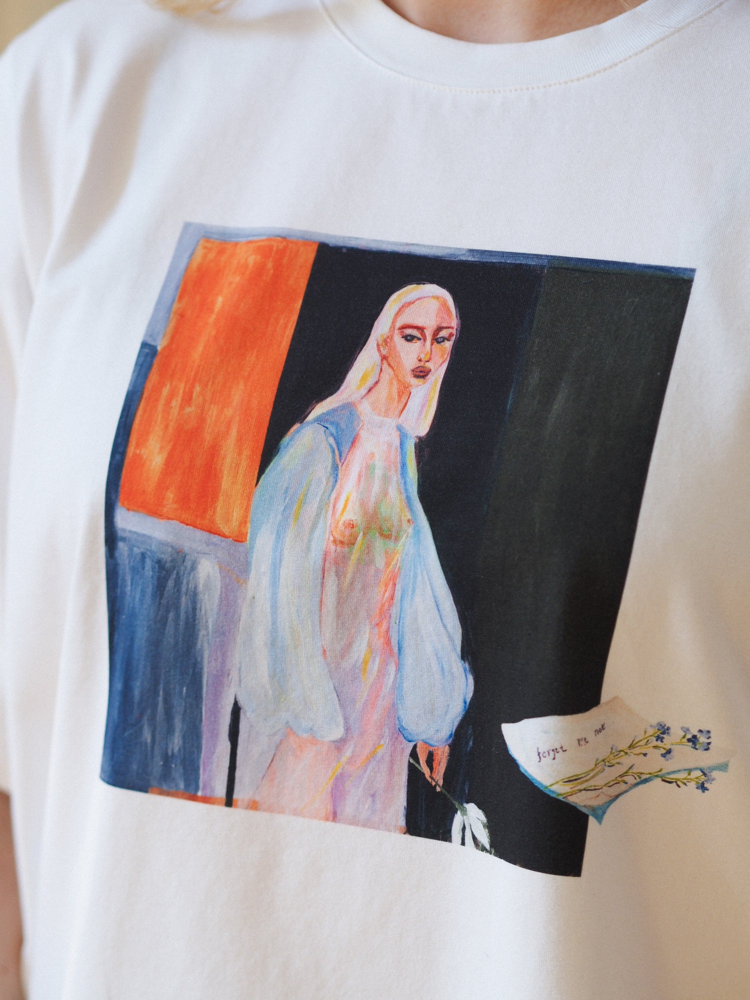 Forget Me Not Boxy Tee - White