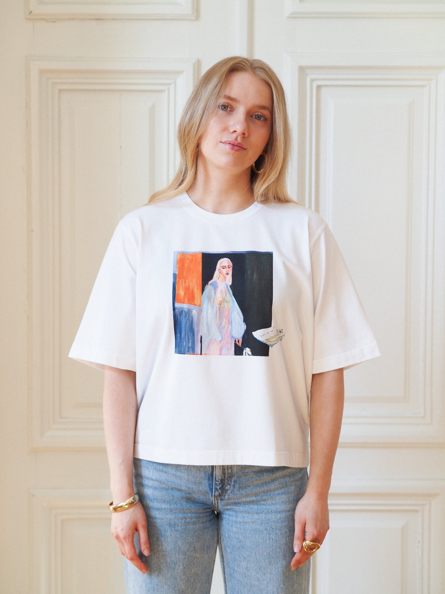 Forget Me Not Boxy Tee - White