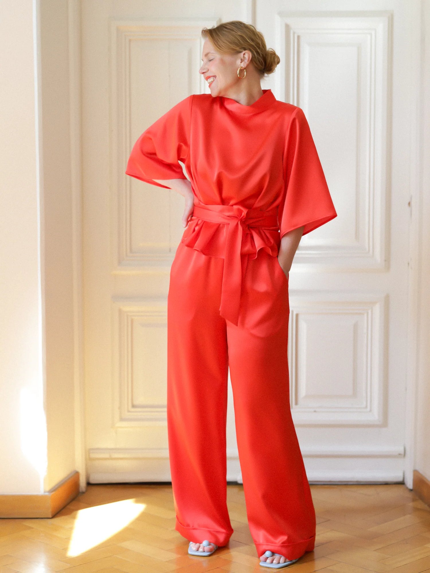 Freedom Blouse - Fiery Red