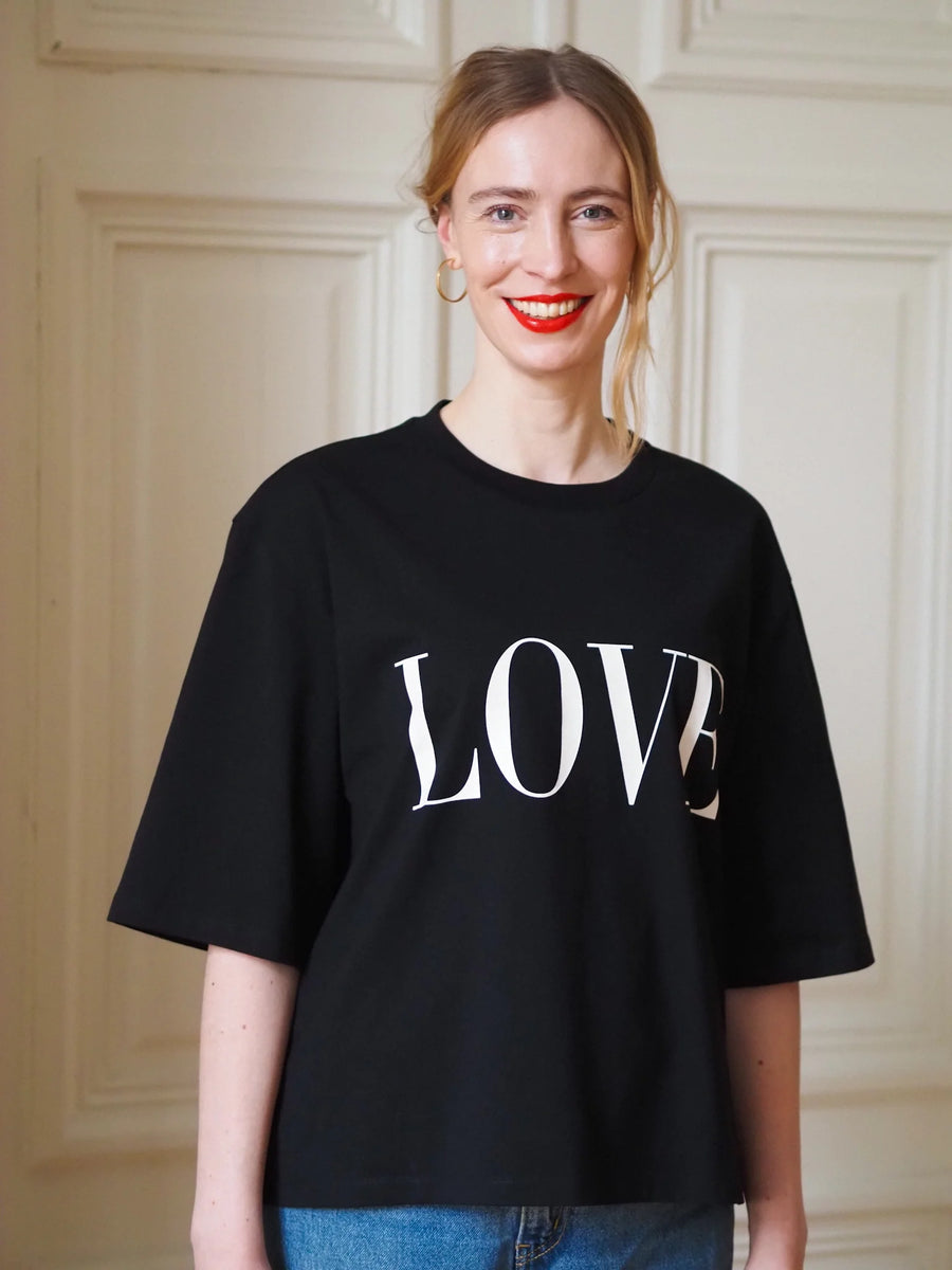Love Boxy Tee - Black