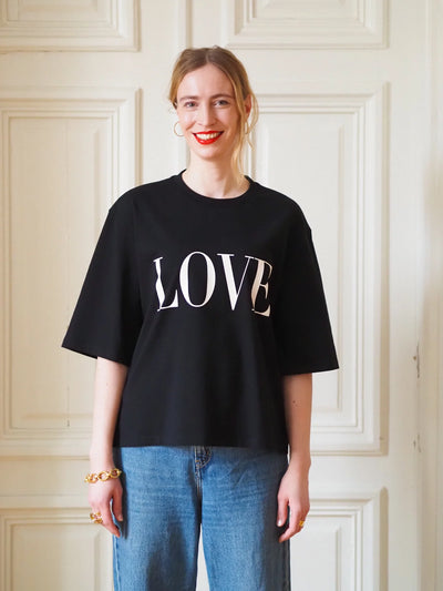Love Boxy Tee - Black