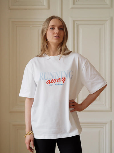 Running Signature Tee - White