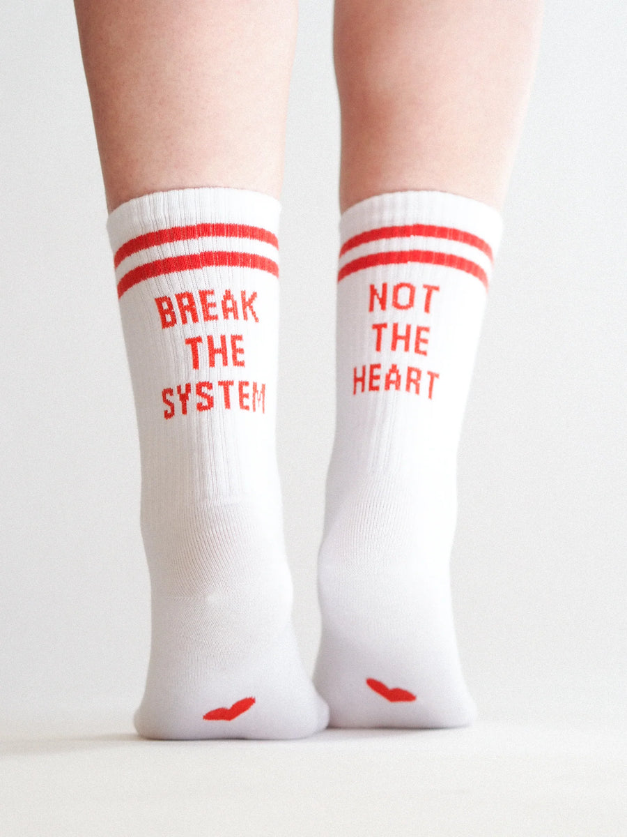 Break The System Sock - White