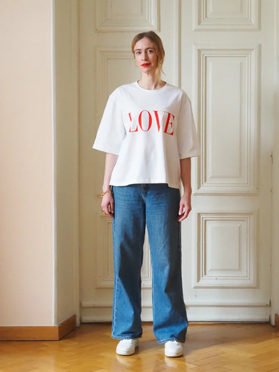 Love Boxy Tee - White