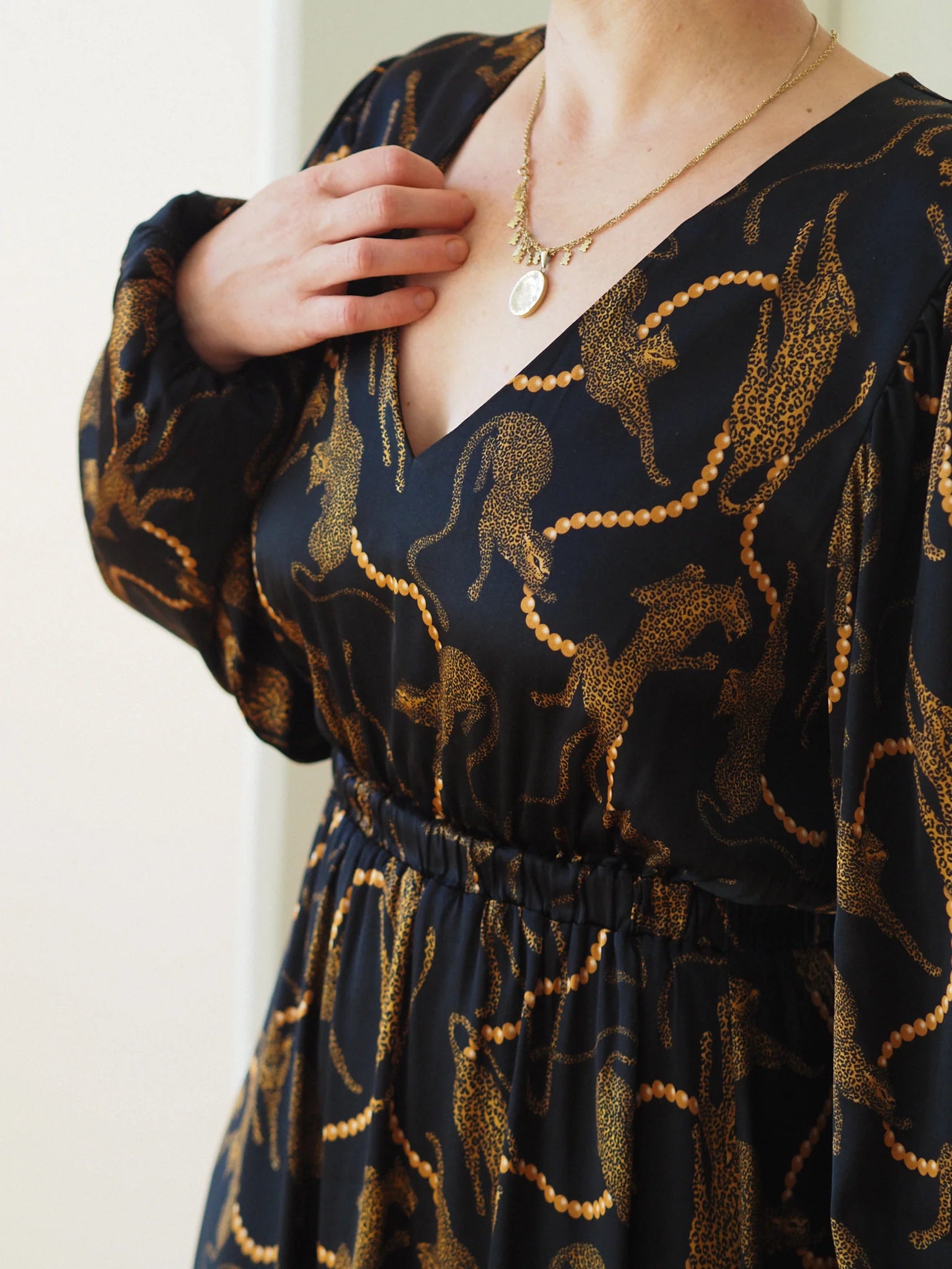 Verity Dress - Pearl Leopard Dark