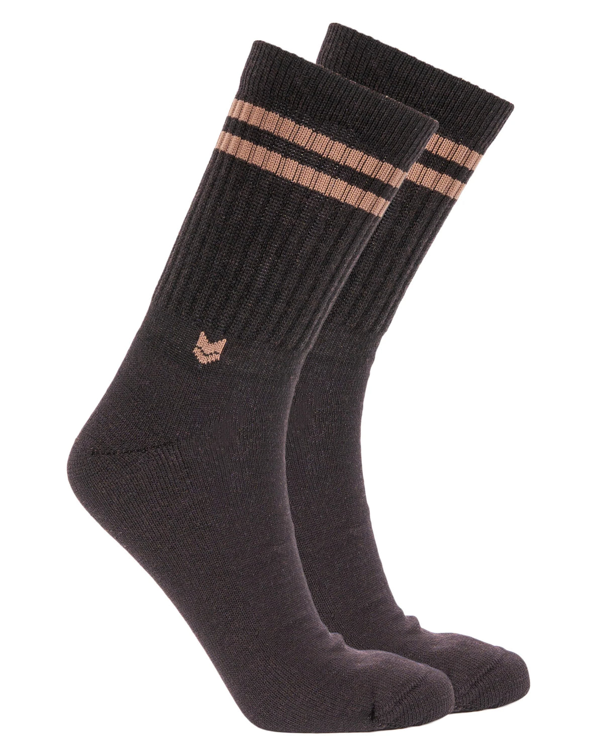 Vai-ko Crew Merino Wool Sock - Coffee Brown/Mocha