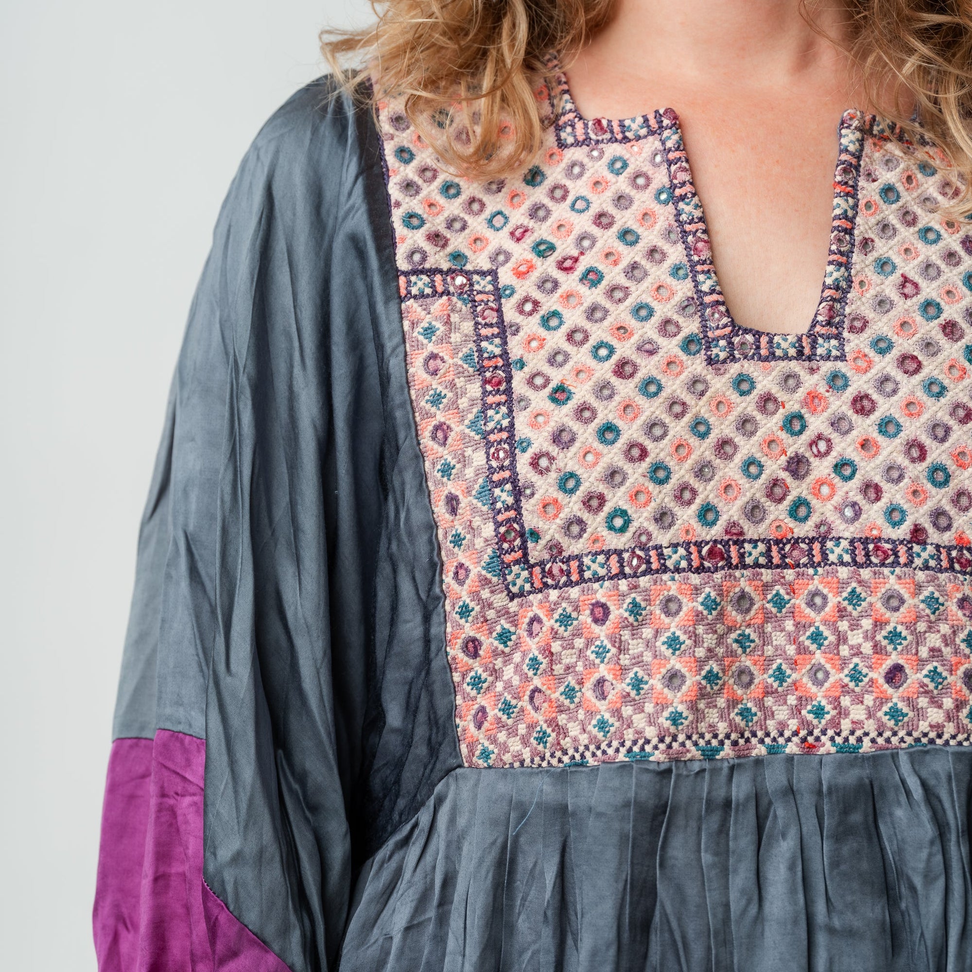 Vintage Bib Dress - Grey 1