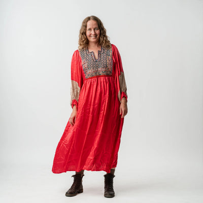 Vintage Bib Dress - Pink