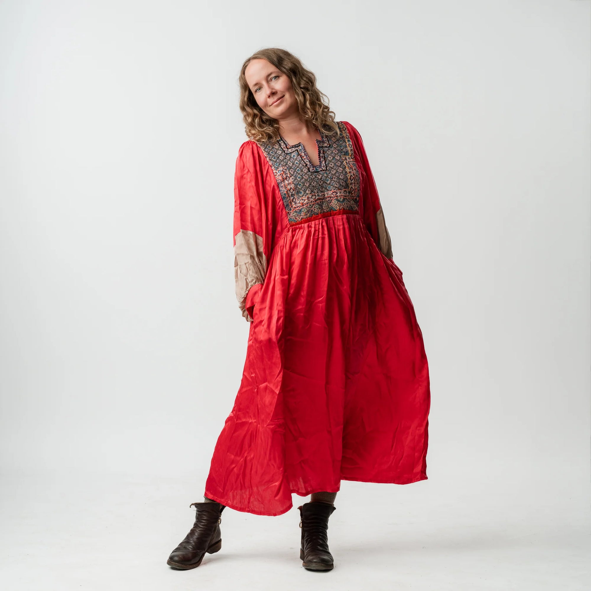 Vintage Bib Dress - Pink