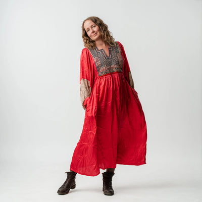 Vintage Bib Dress - Pink