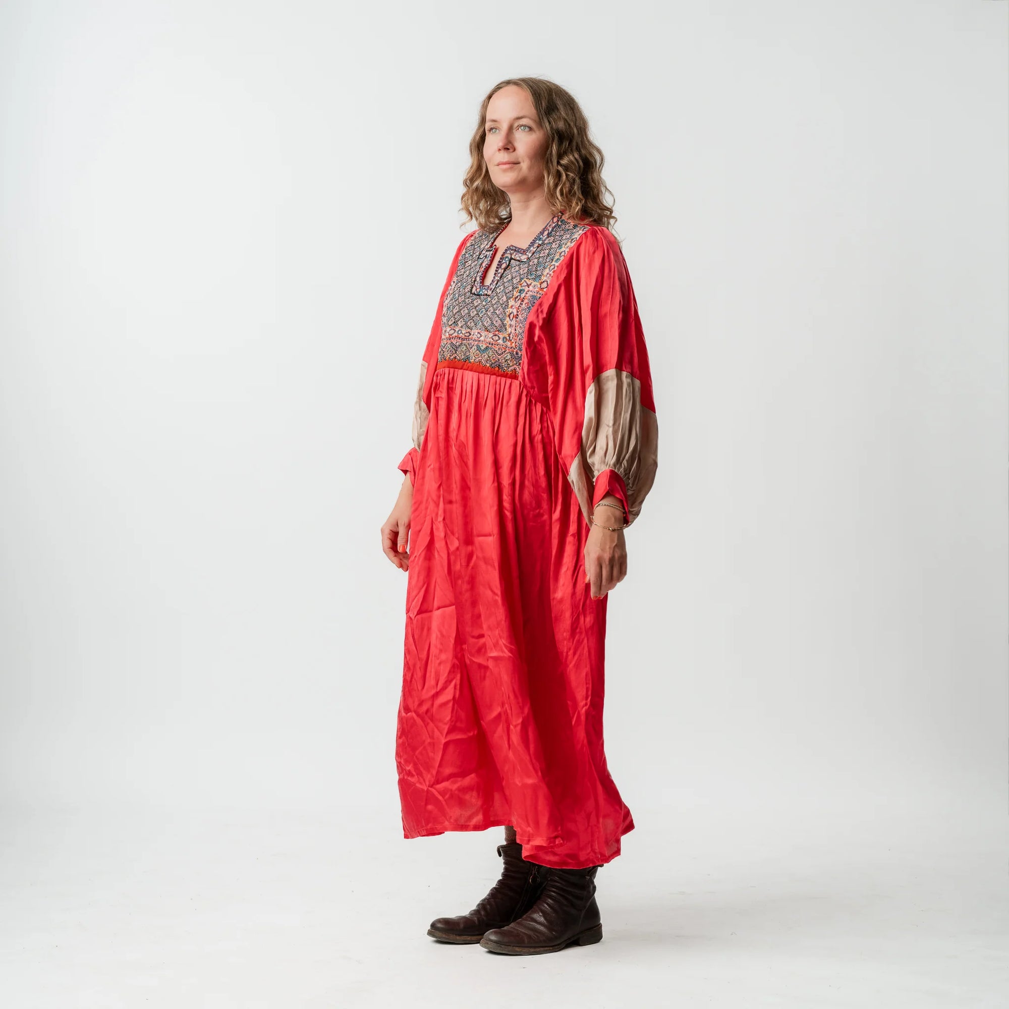 Vintage Bib Dress - Pink