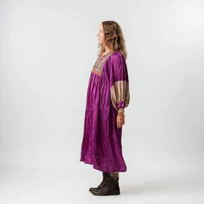 Vintage Bib Dress - Purple 1