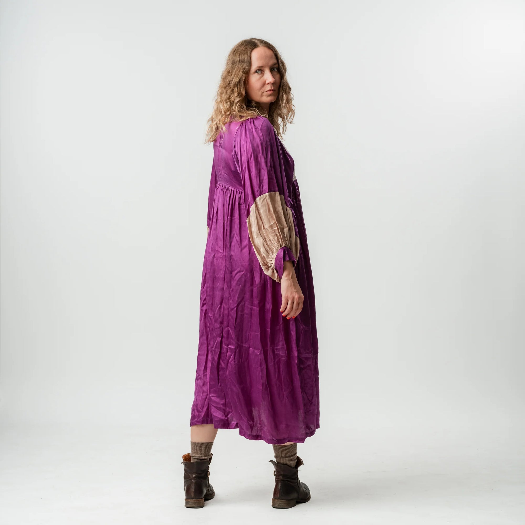 Vintage Bib Dress - Purple 1