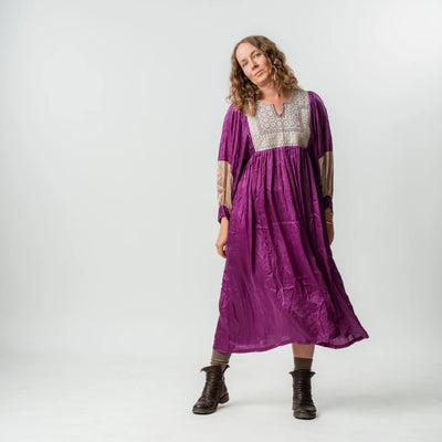 Vintage Bib Dress - Purple 2