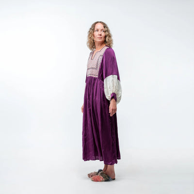 Vintage Bib Dress - Purple 3