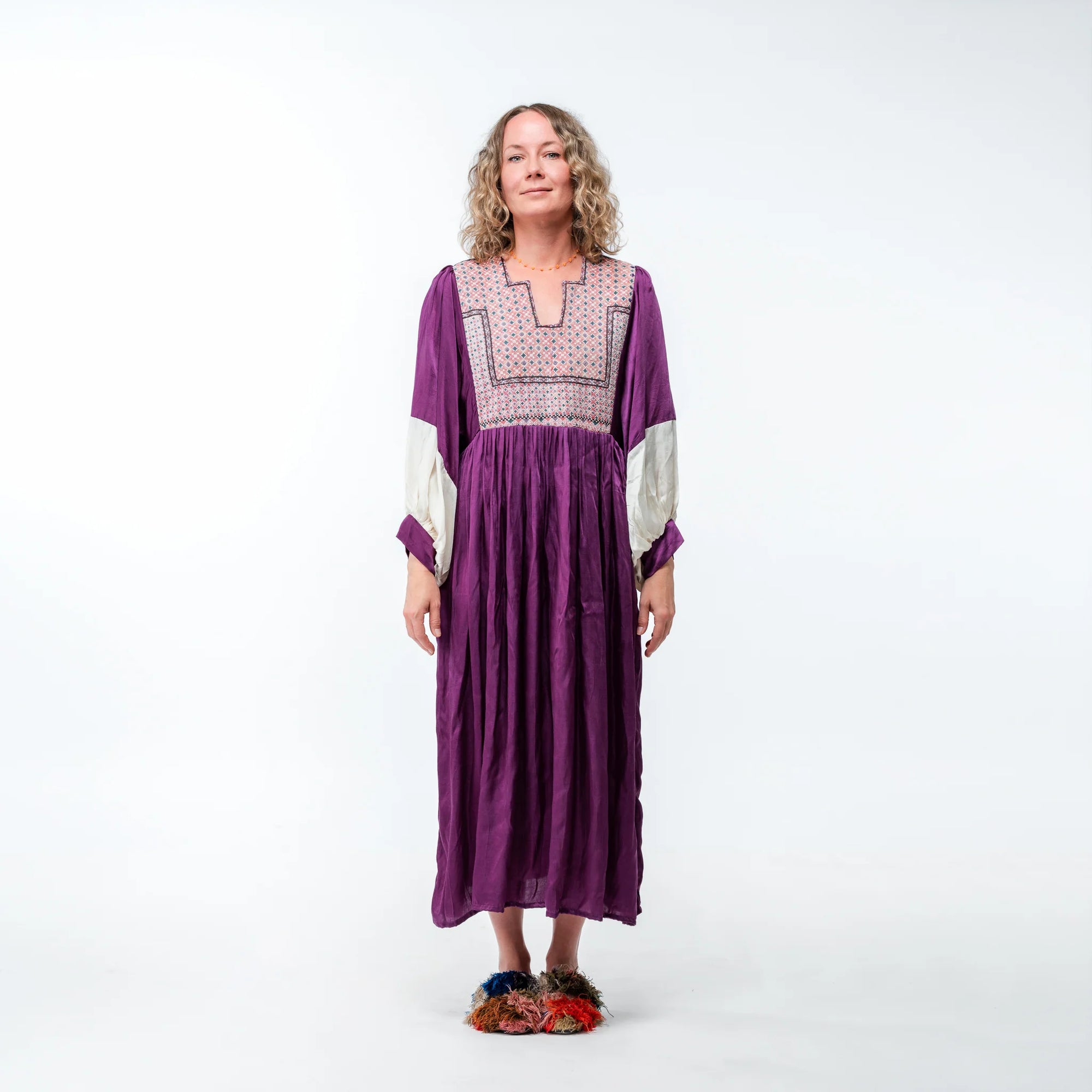 Vintage Bib Dress - Purple 3