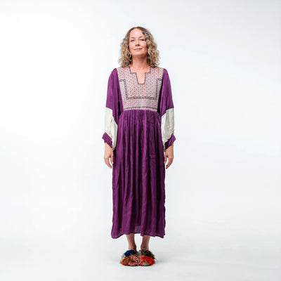 Vintage Bib Dress - Purple 3