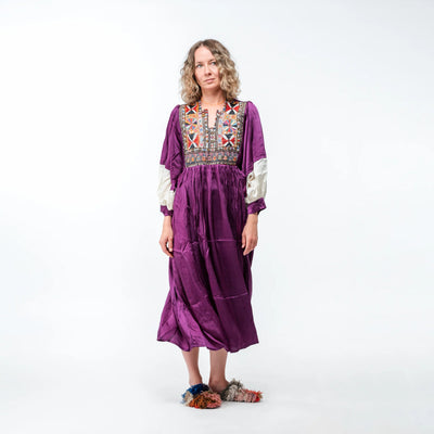 Vintage Bib Dress - Purple 4