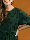 Guadalupe Dress - Green Big Dot