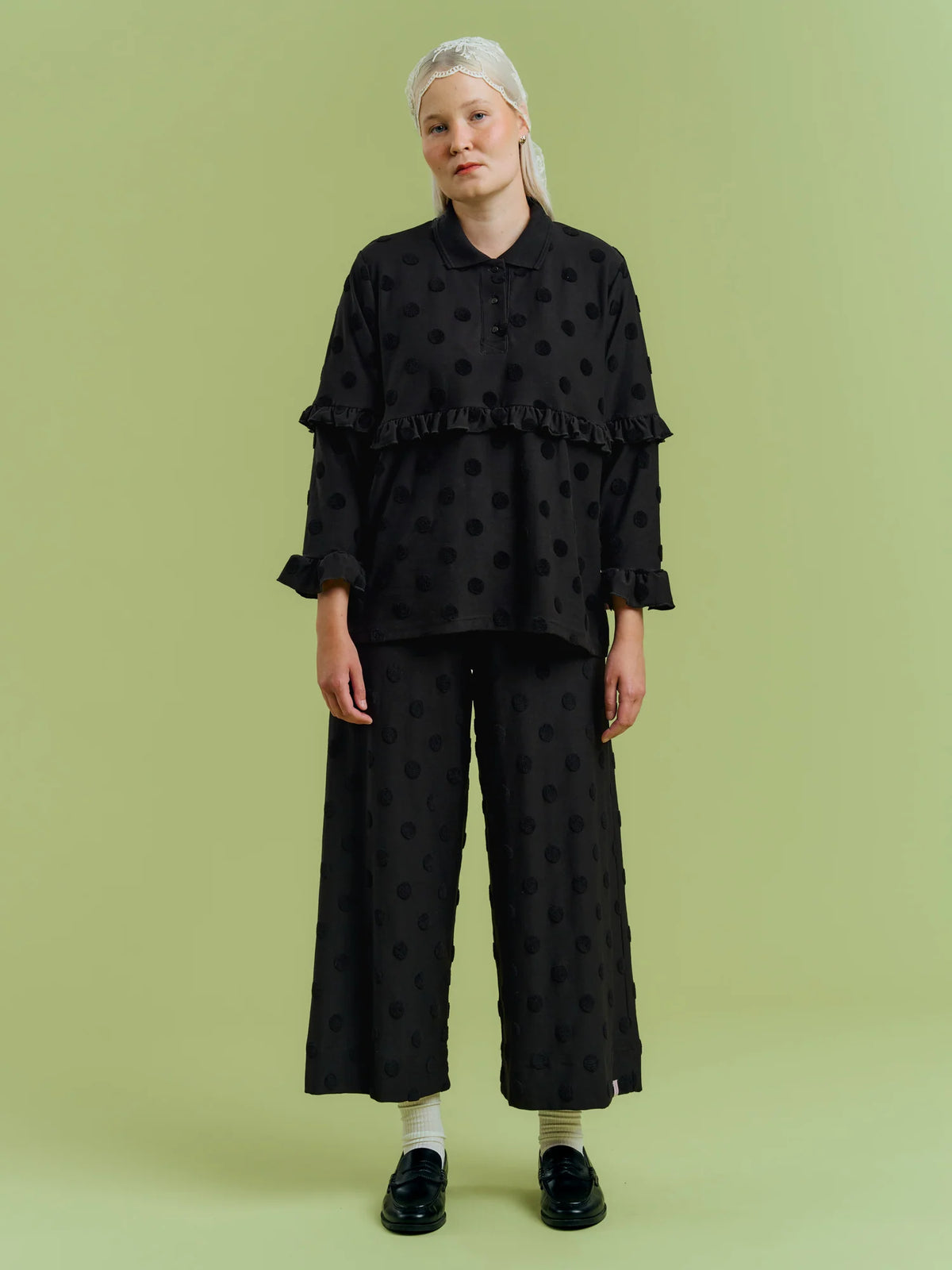 Alex Culottes - Black Big Dot