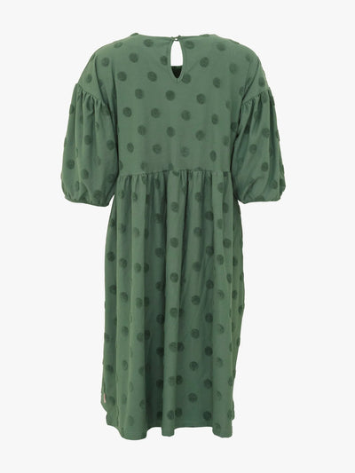 Elena Dress - Soft Green Big Dot