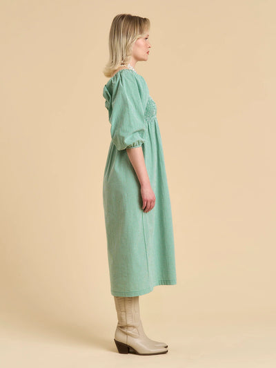 Esme Dress - Gingham Green