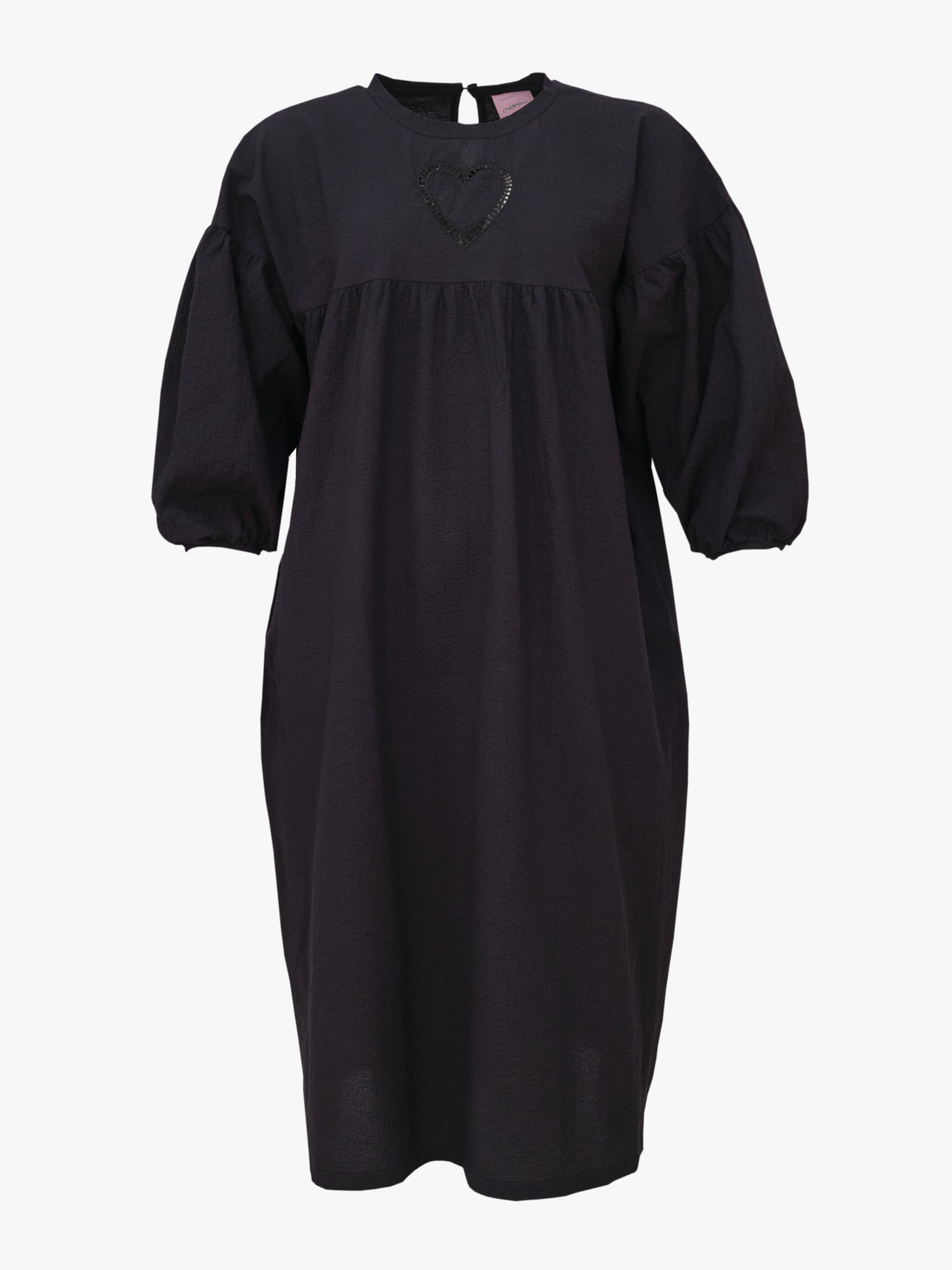 Evelyn Embroidered Dress - Black
