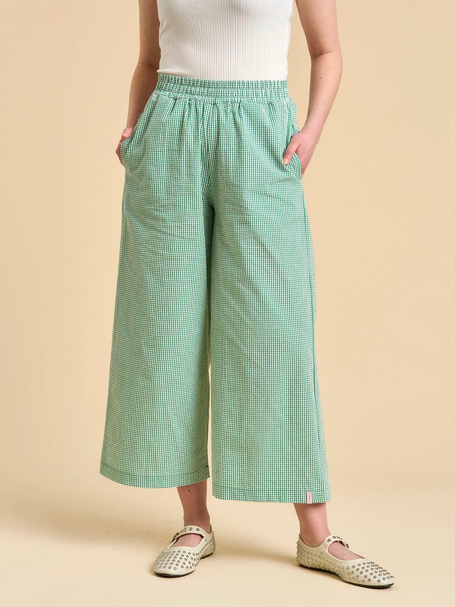 Guida Pants - Gingham Green