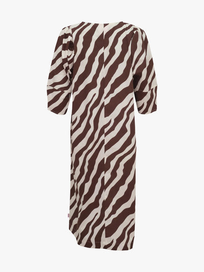 Hazel Dress - Tiger Stripe Brown