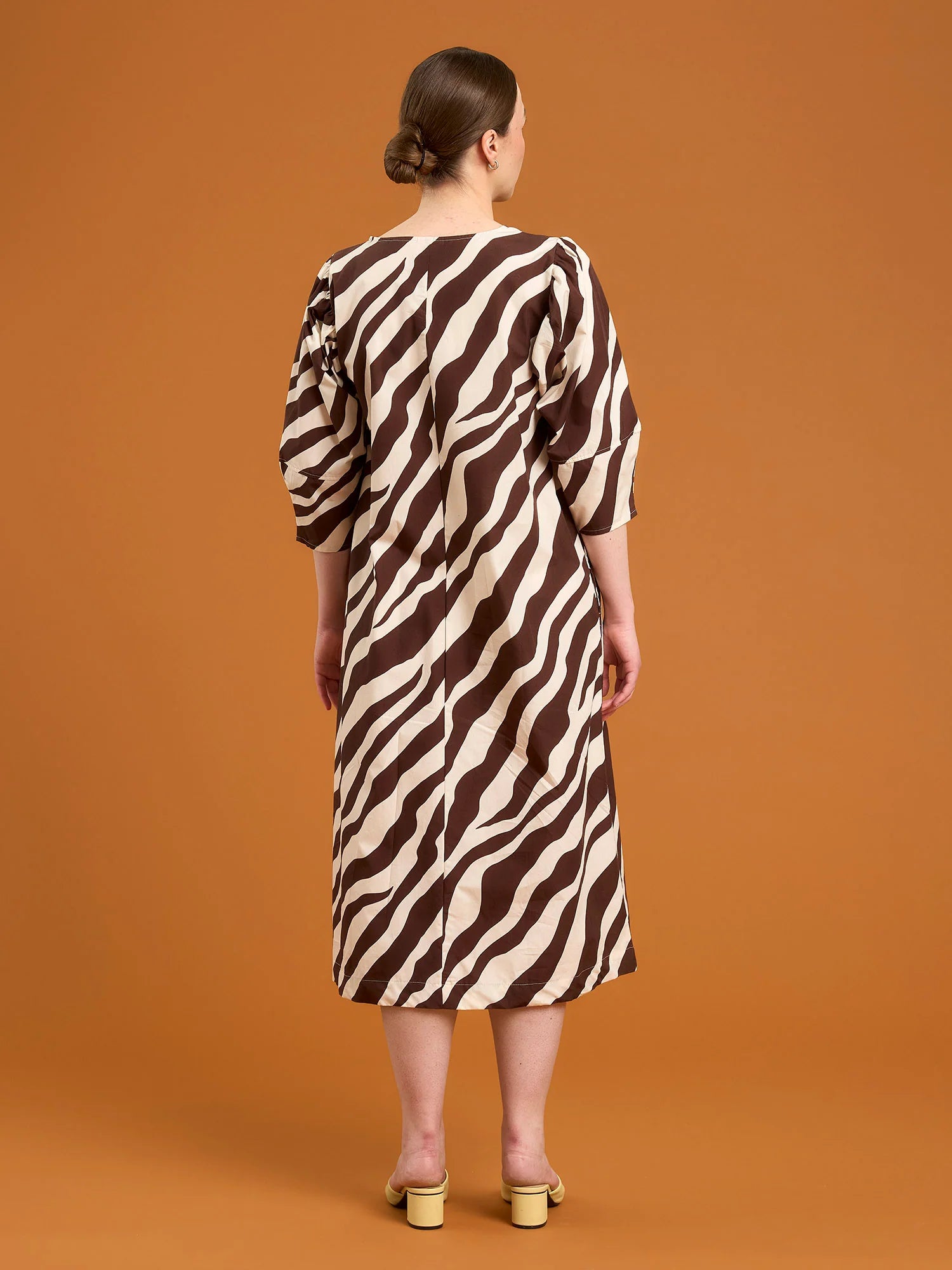 Hazel Dress - Tiger Stripe Brown